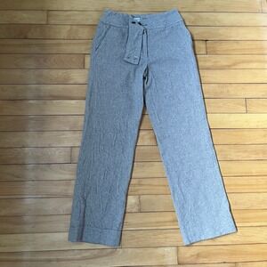 Domenico Vacca Alta Sartoria Grey Wool Wide Leg Trousers Italian 24 Waist